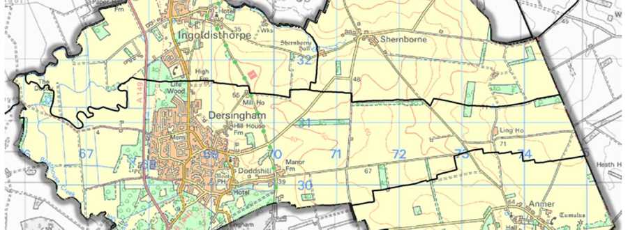 map of the Dersingham benefice